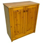 Pine two door cupboard