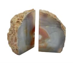 Pair of brown agate