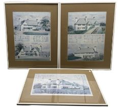 Three architectural prints after CFA Voysey