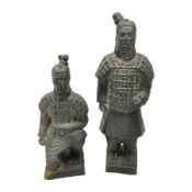 Two Chinese 'Terracotta Warrior' style figures