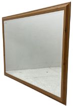 Large pine framed wall mirror