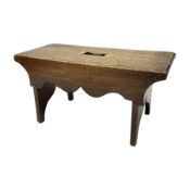 19th century oak miniature apprentice vernacular stool