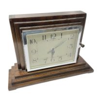 Art deco spring wound mantle clock