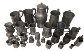 Collection of 19th century and later pewter