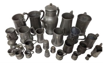 Collection of 19th century and later pewter