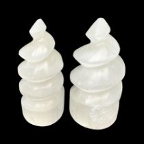 Pair of Selenite spiral towers