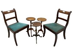 Pair early 19th century mahogany dining chairs (W51cm