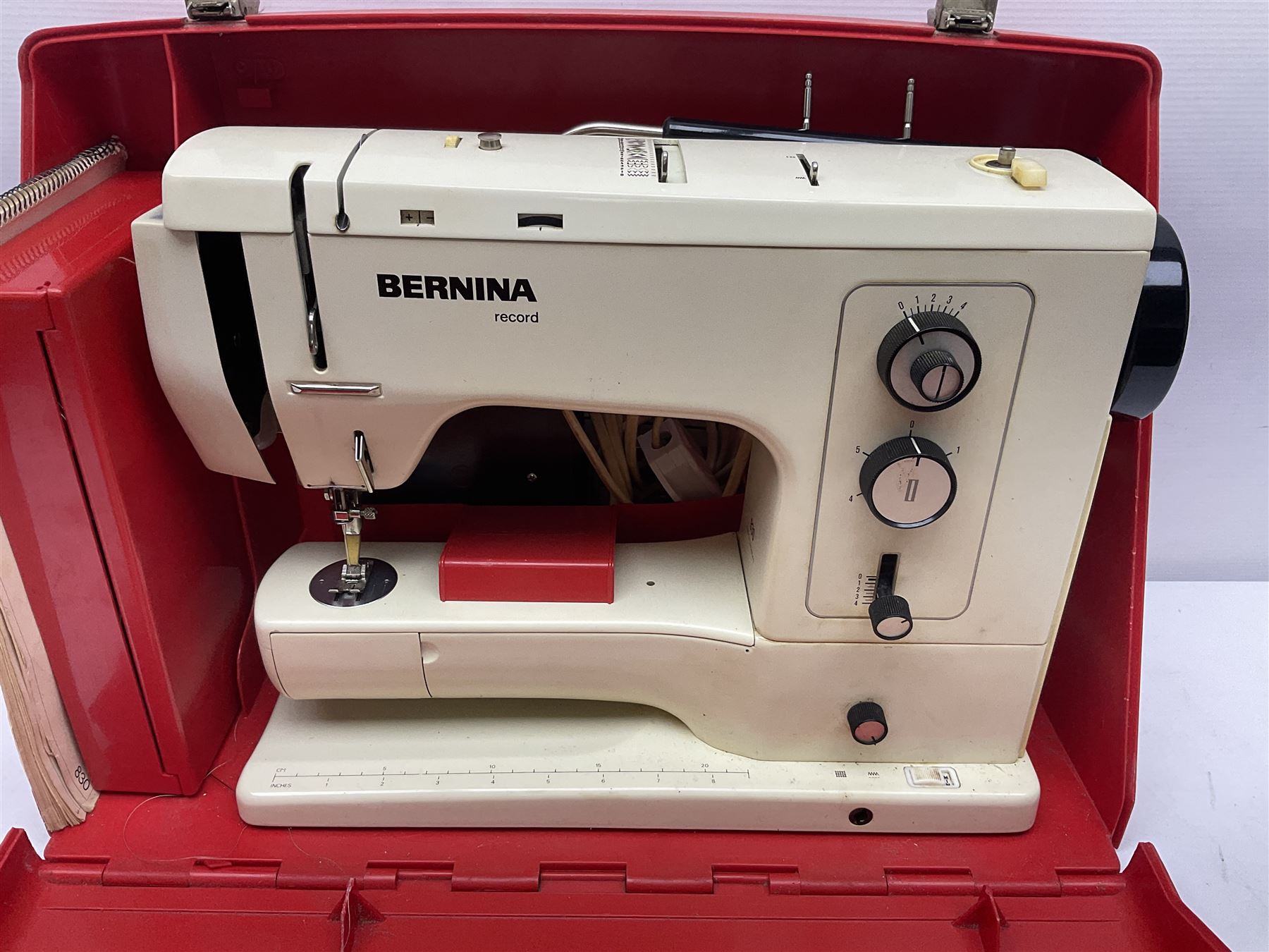 Mid 20th Century Bernina Record Electronic sewing machine in case - Image 4 of 8