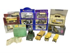Fourteen die-cast scale model vehicles to include Dinky Leyland Comet no.419