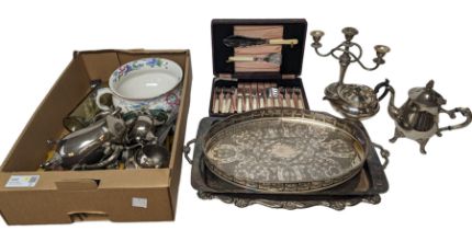 Collection of silver plate
