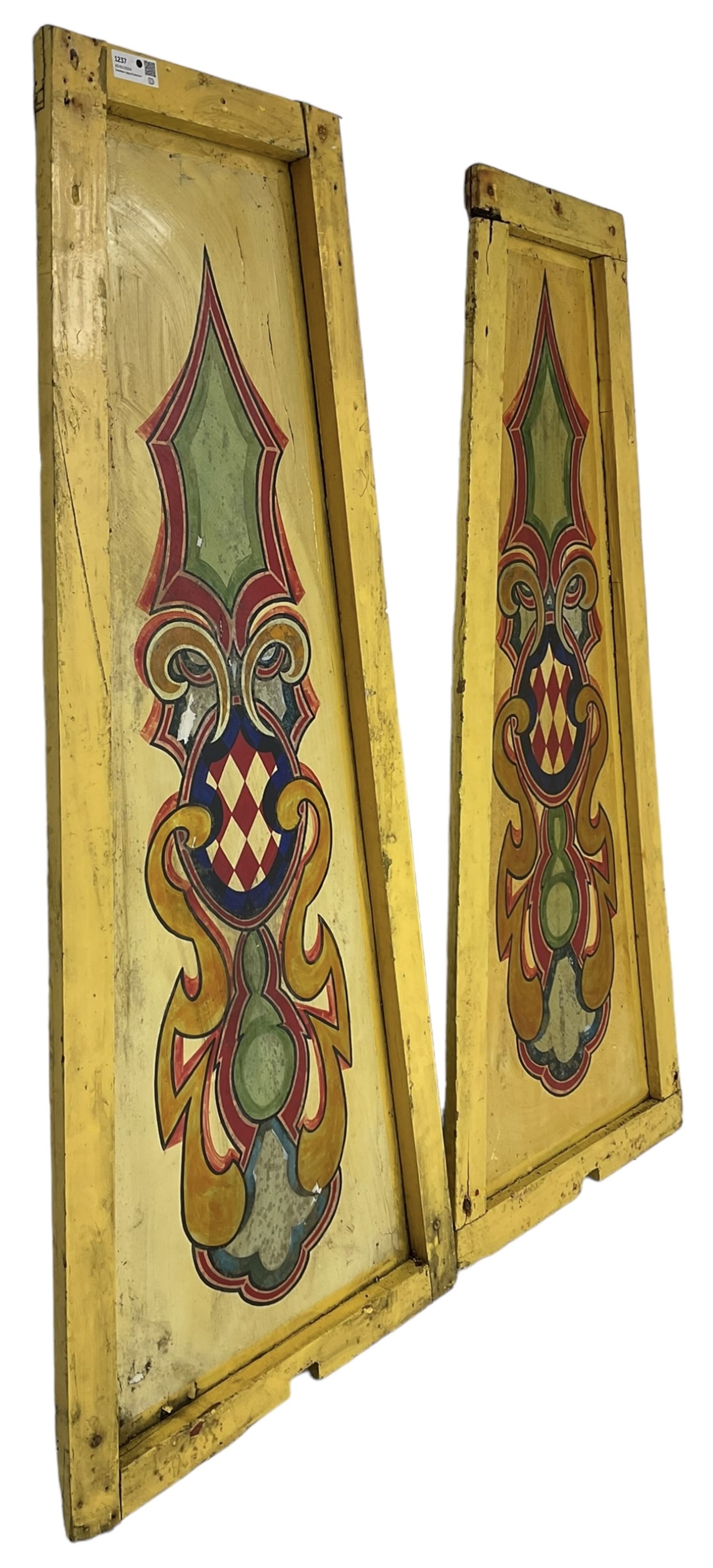 Two early 20th century fairground 'Chair-O-Plane' panels - Image 2 of 5