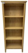 Contemporary light oak open bookcase
