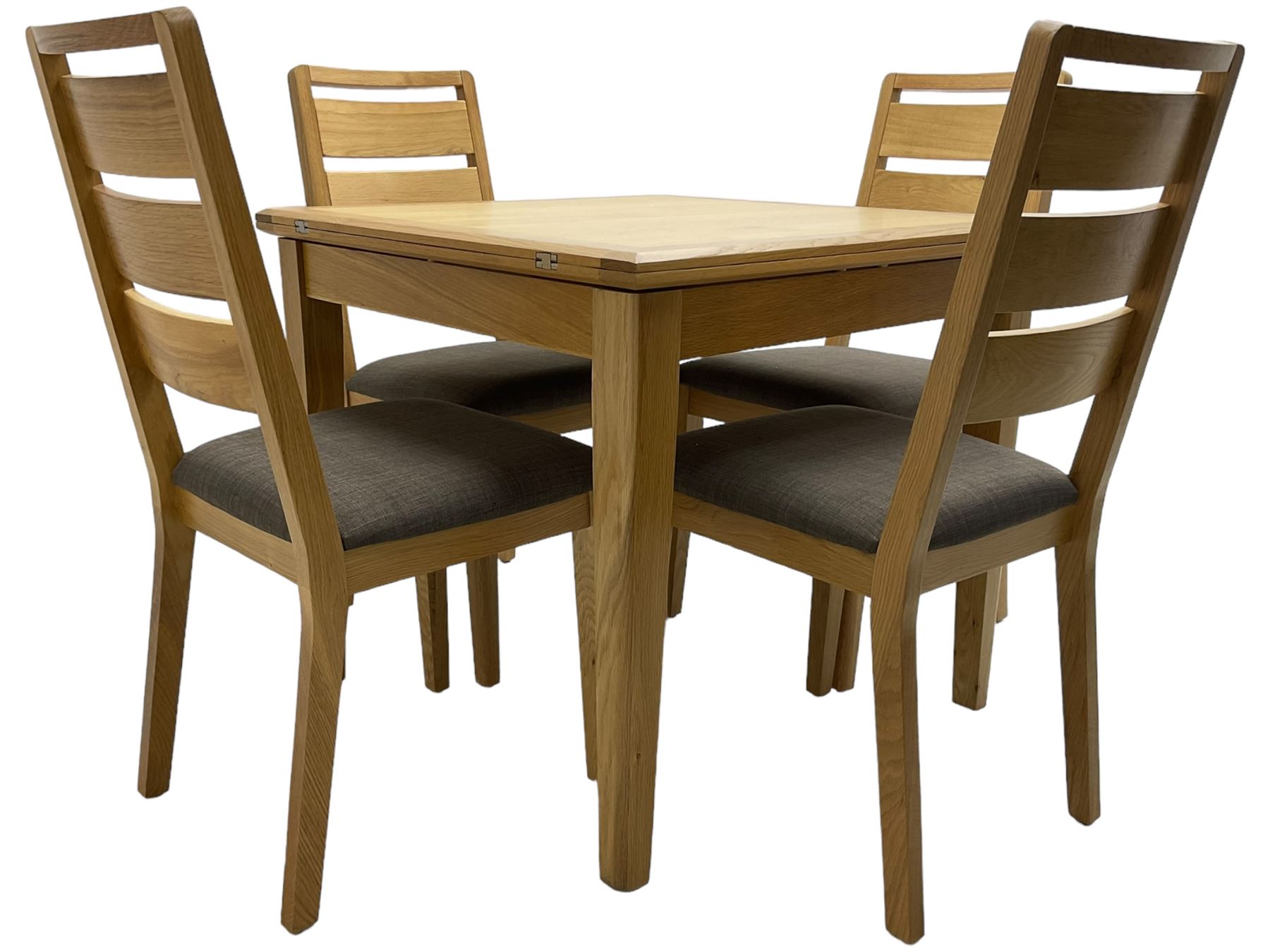 Light oak extending dining table