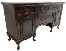 Late Victorian walnut sideboard