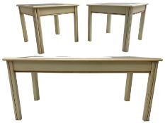 Late 20th century cream painted coffee table