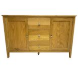 Contemporary light oak sideboard