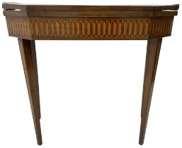 19th century inlaid mahogany card table