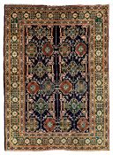 Small Persian indigo ground rug