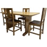 Light oak dining table