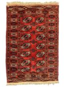 Bokhara red ground rug