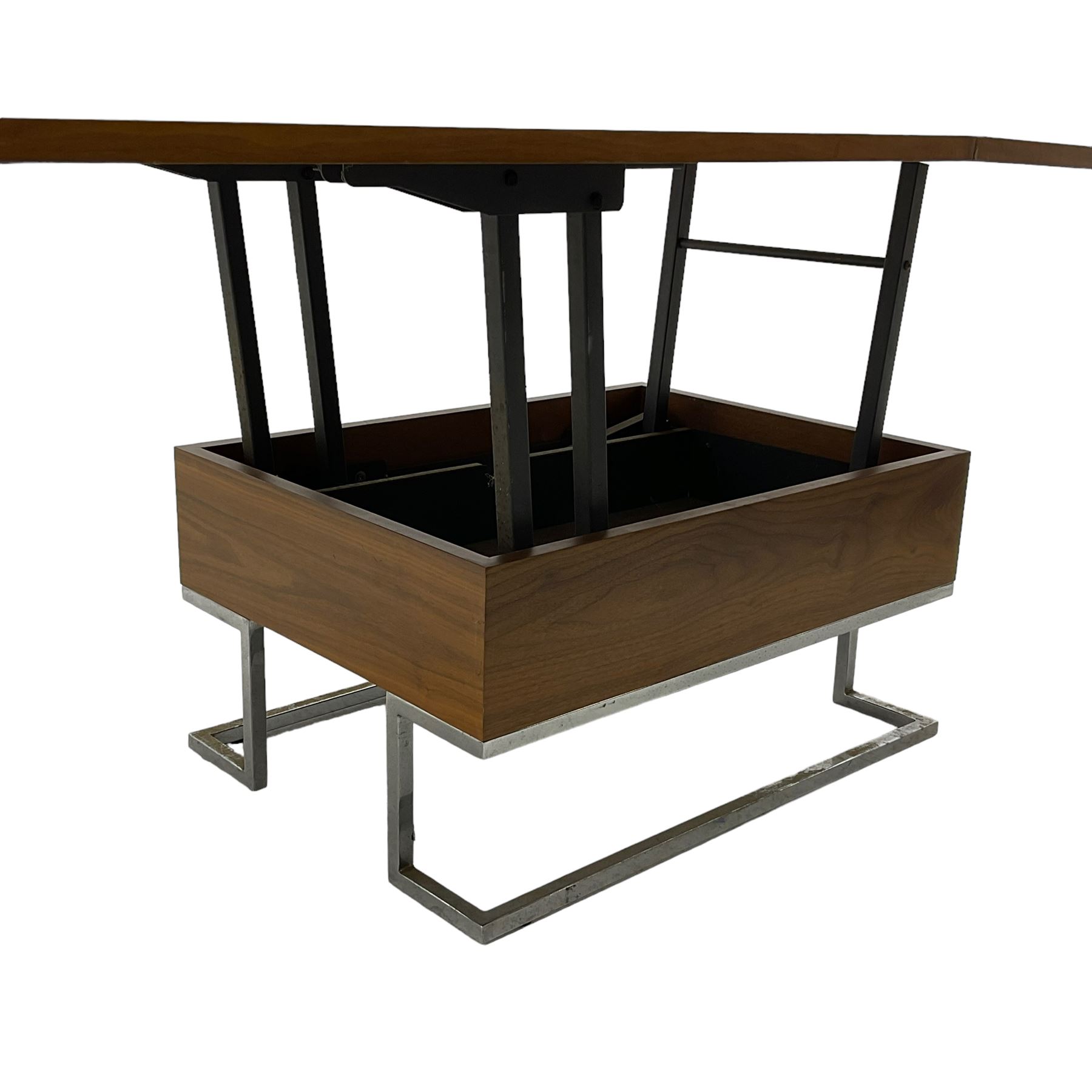 Contemporary walnut metamorphic coffee or dining table - Image 5 of 7