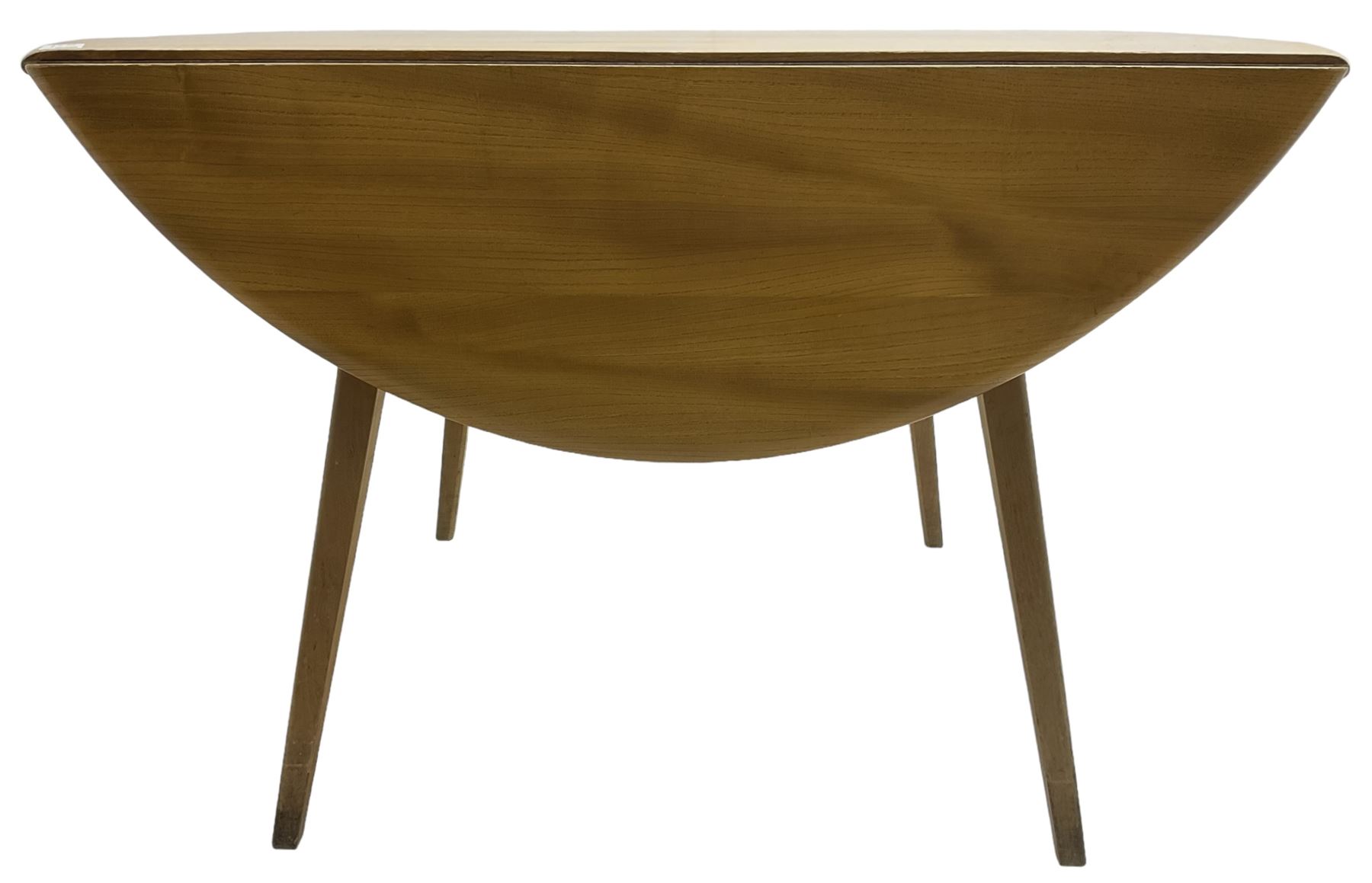 Ercol - mid-20th century golden elm drop-leaf dining table - Image 6 of 6