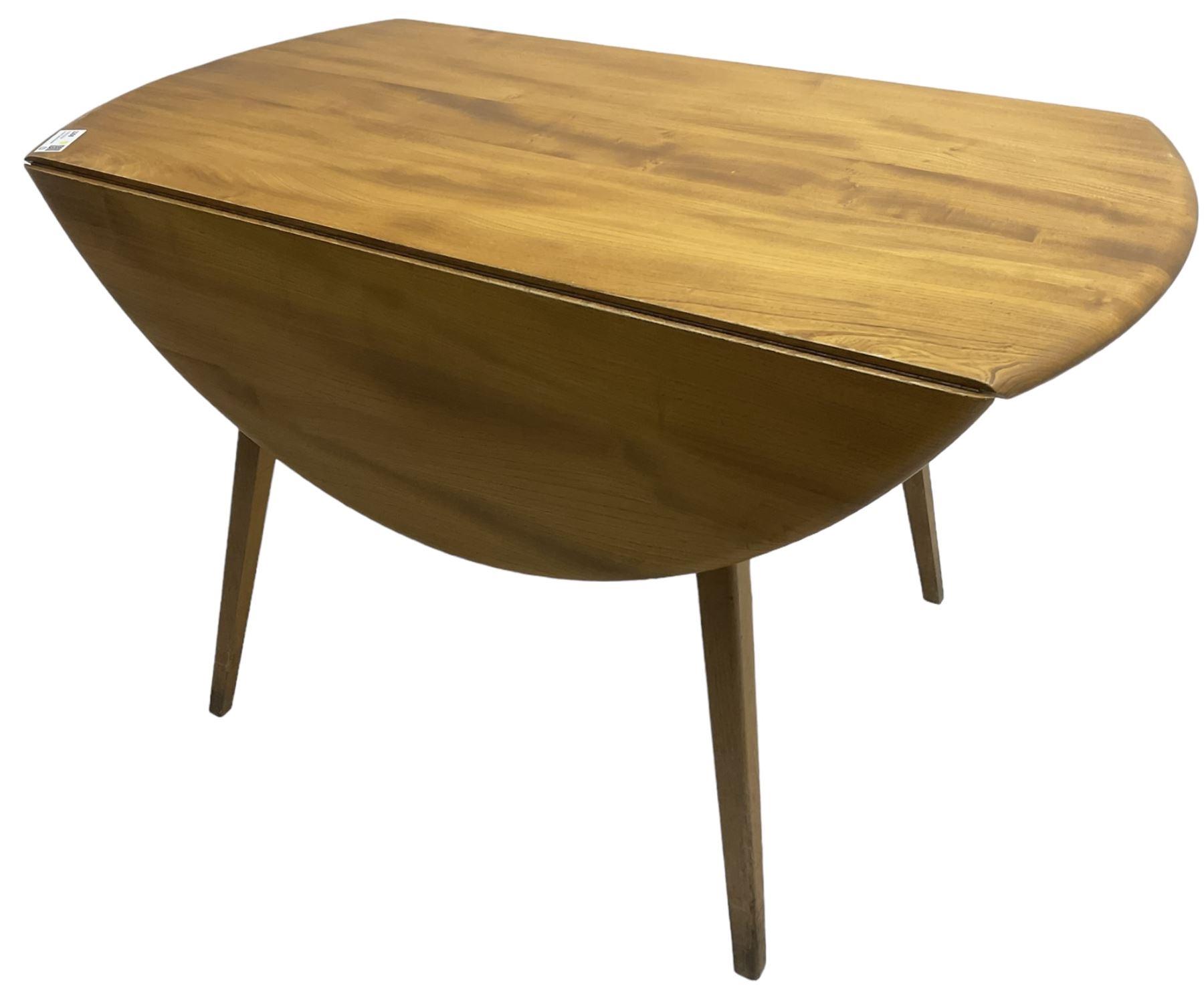 Ercol - mid-20th century golden elm drop-leaf dining table - Image 3 of 6