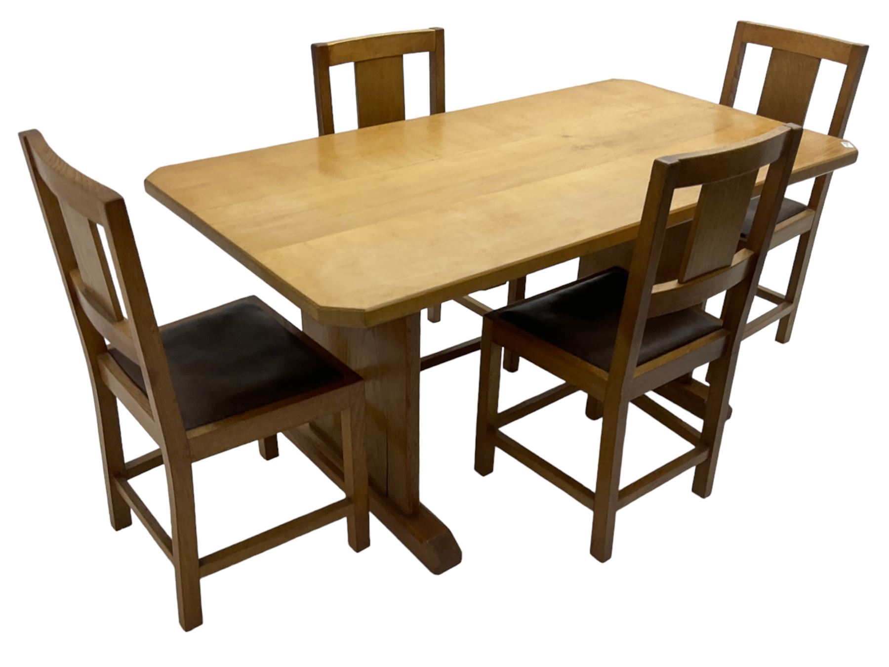 Light oak dining table - Image 5 of 7