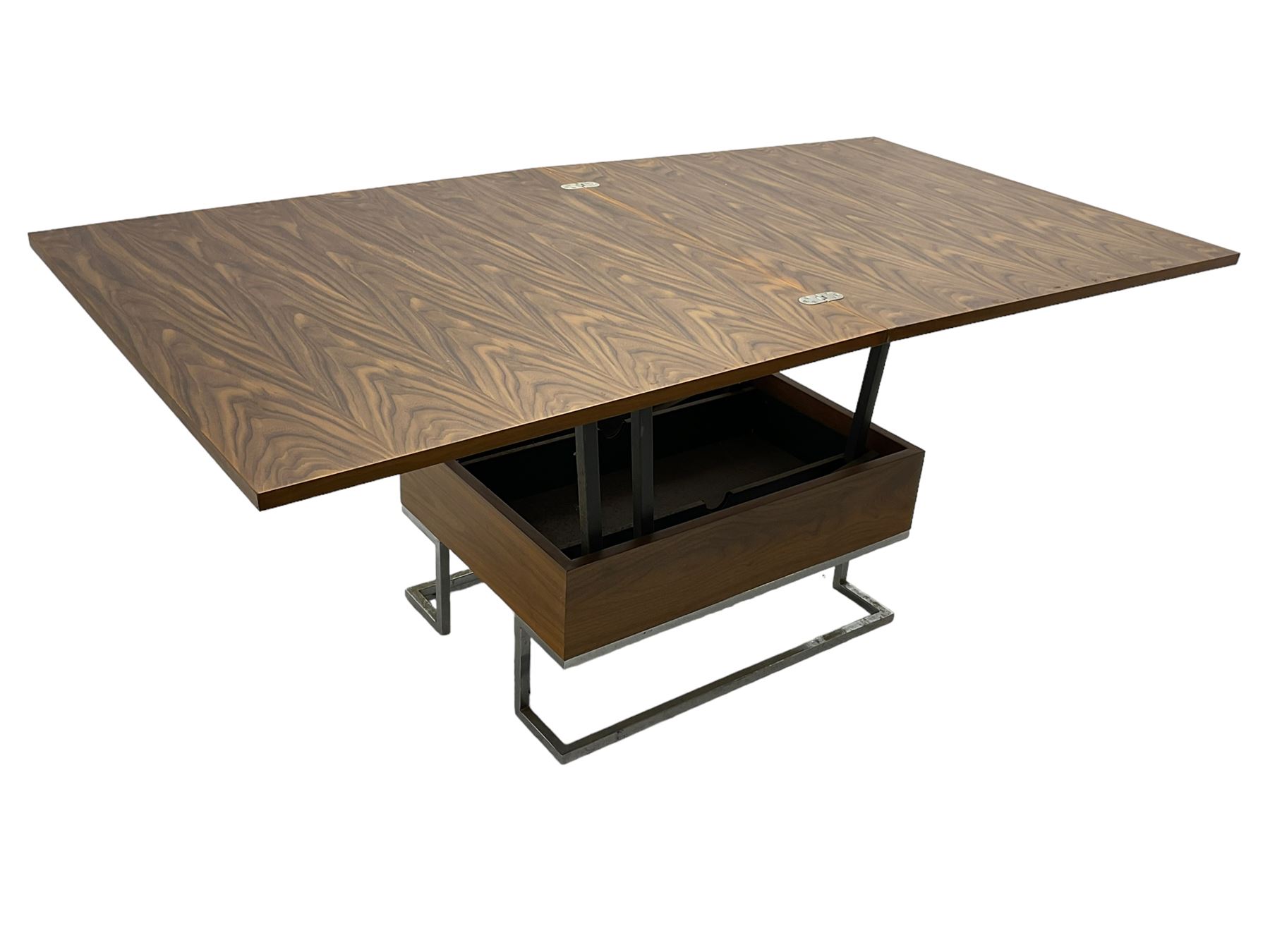 Contemporary walnut metamorphic coffee or dining table - Image 7 of 7