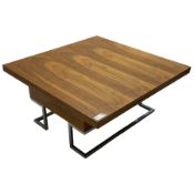 Contemporary walnut metamorphic coffee or dining table
