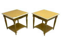 Pair of side lamp tables