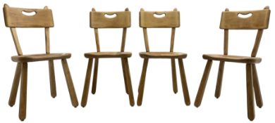 Imperial Canada - set of four mid-20th century birch dining chairs