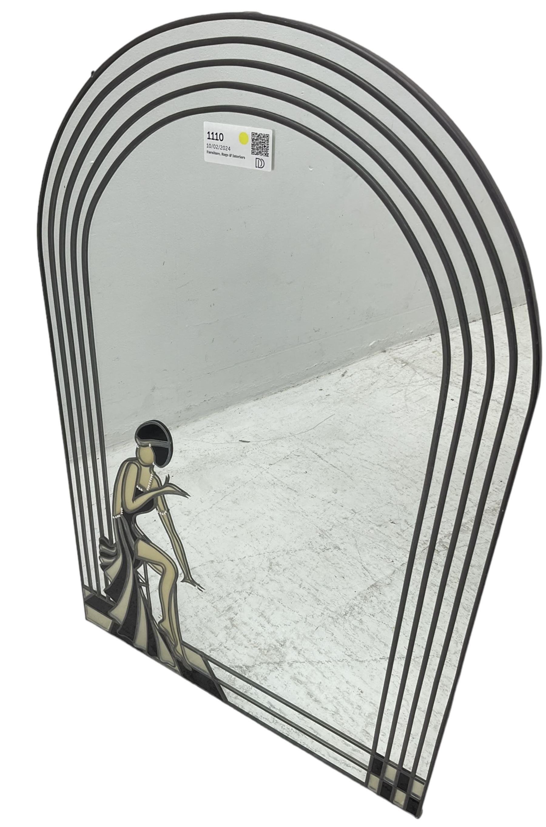 Contemporary Art Deco style stained glass mirror - Image 4 of 5