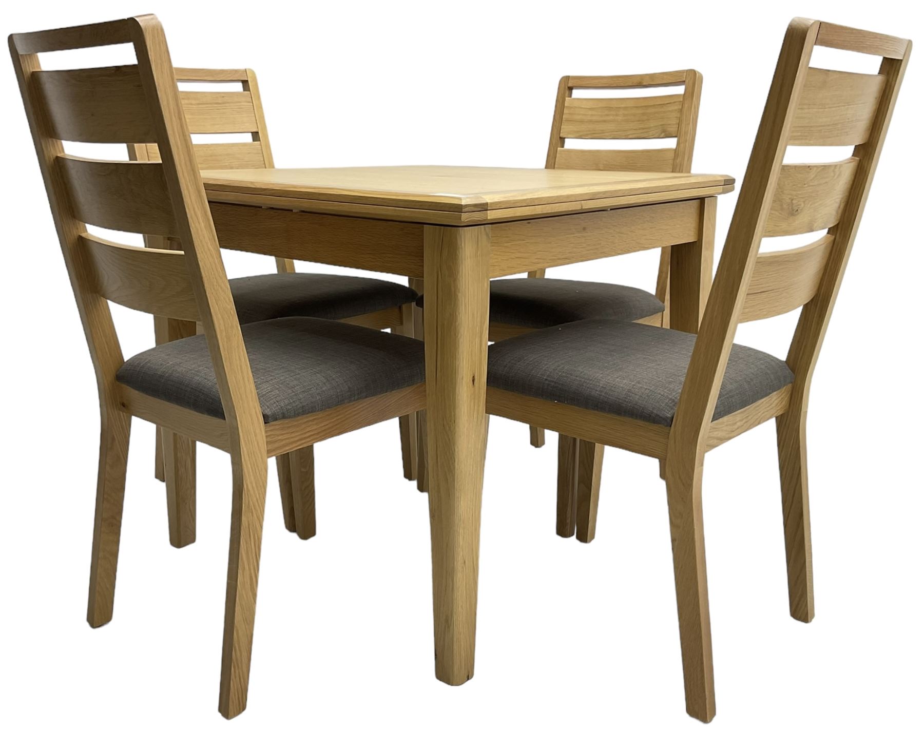 Light oak extending dining table - Image 4 of 6