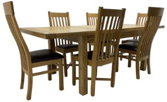 Oak rectangular dining table