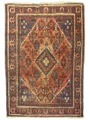 Persian Hamadan red ground rug