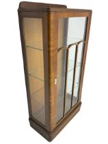 Early 20th century walnut display cabinet