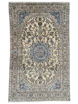 Persian Kashan ivory ground rug