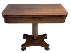 Early Victorian rosewood card table