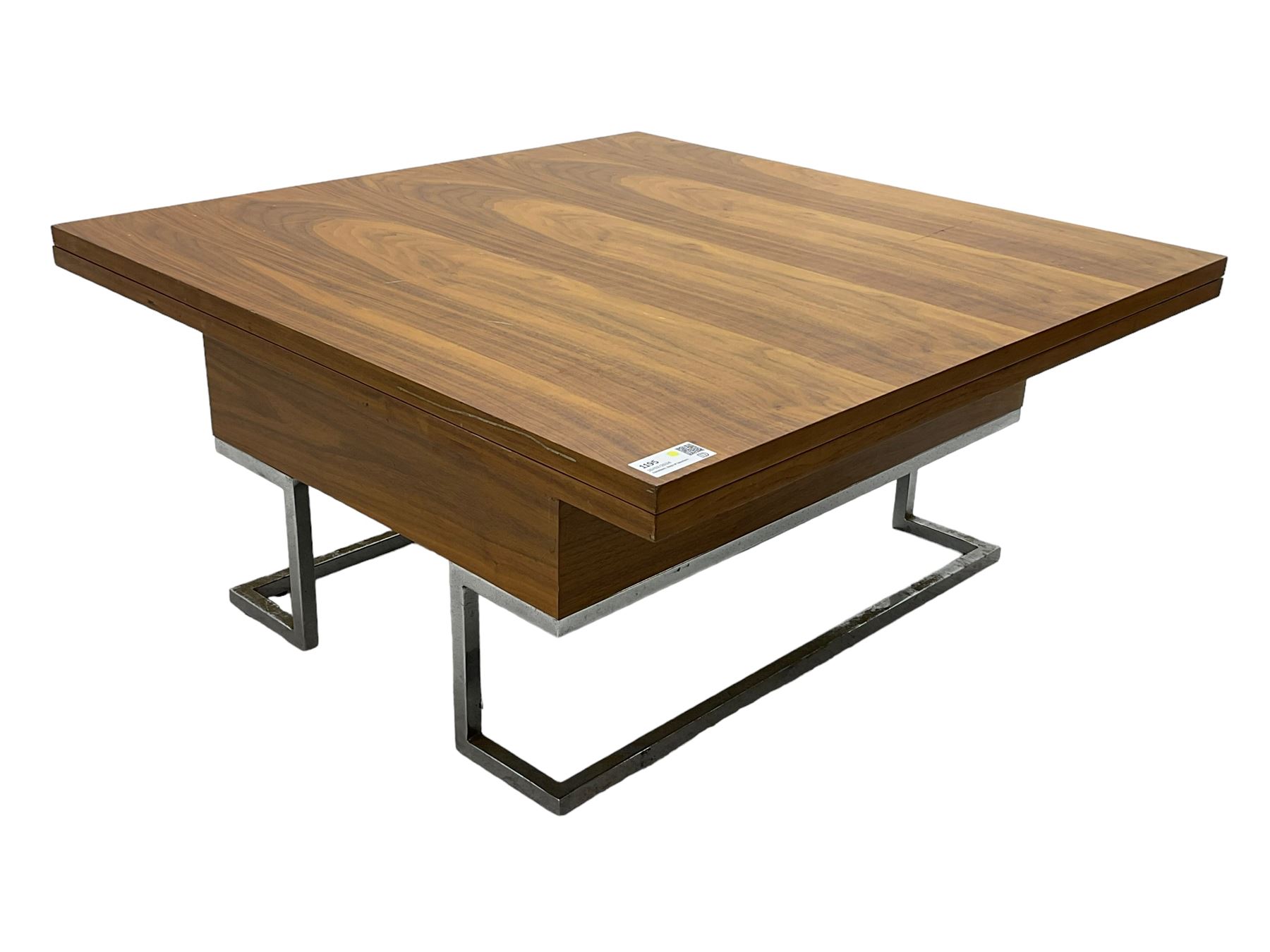 Contemporary walnut metamorphic coffee or dining table - Image 3 of 7