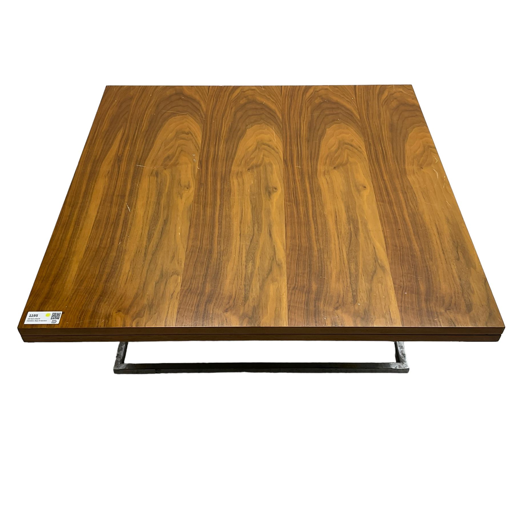 Contemporary walnut metamorphic coffee or dining table - Image 4 of 7