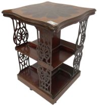 Edwardian mahogany revolving bookcase