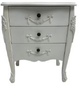 French design white painted chest