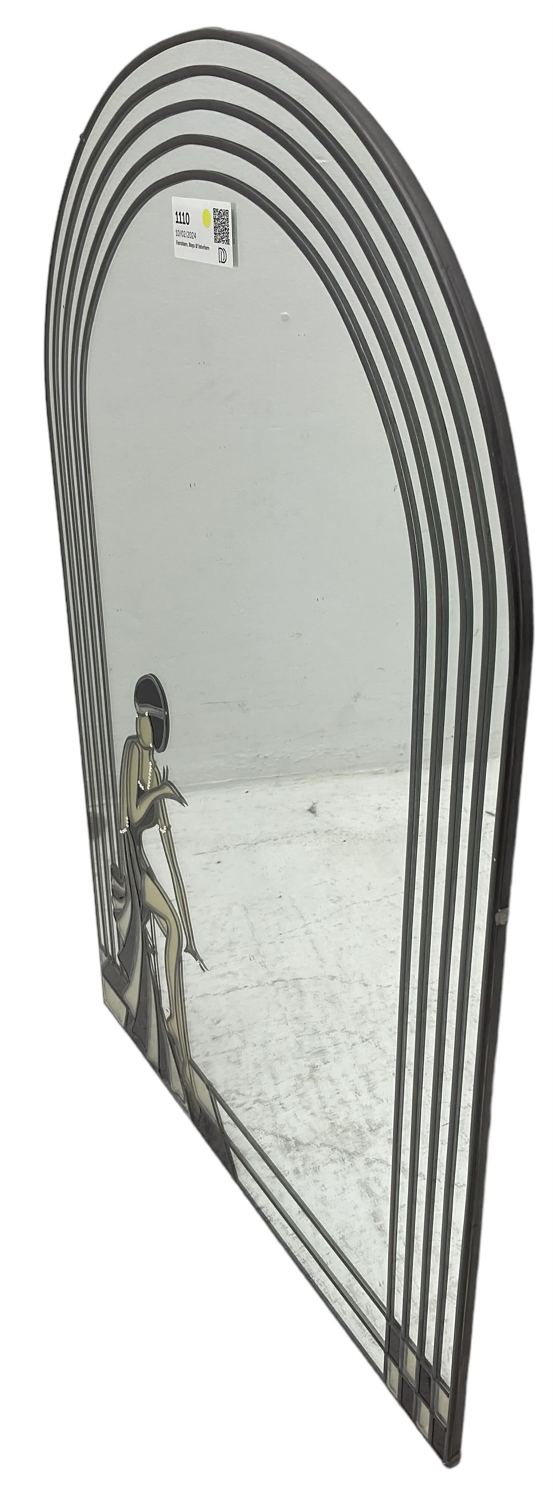 Contemporary Art Deco style stained glass mirror - Image 5 of 5