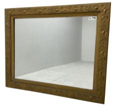 Rectangular gilt framed wall mirror