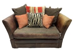 Knole design two-seat snuggler sofa