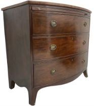 George III mahogany bow-front chest