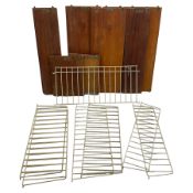 BFB-HYLLAN - collection of 'String' 1950s/60s teak wall shelving - four deep ladders (77cm x 28cm);