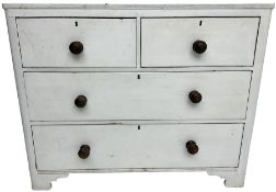 19th century white painted chest