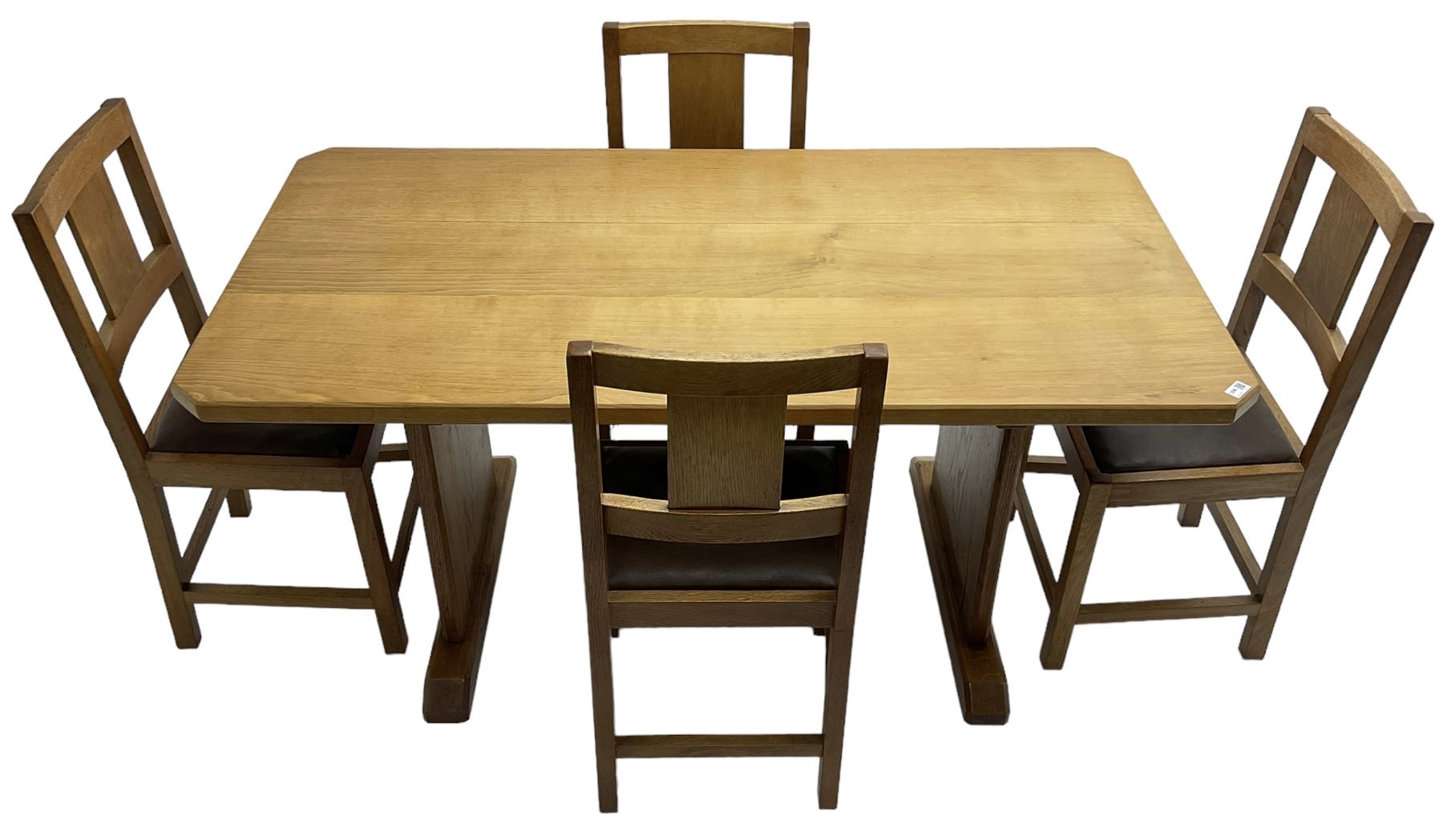 Light oak dining table - Image 2 of 7